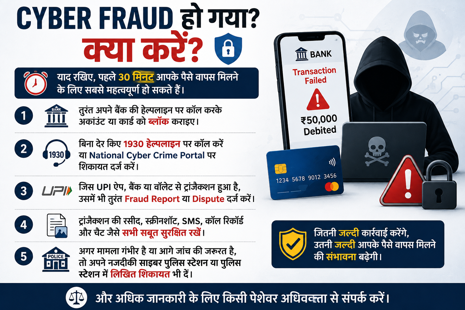 "Cyber Fraud हो गया? क्या करें